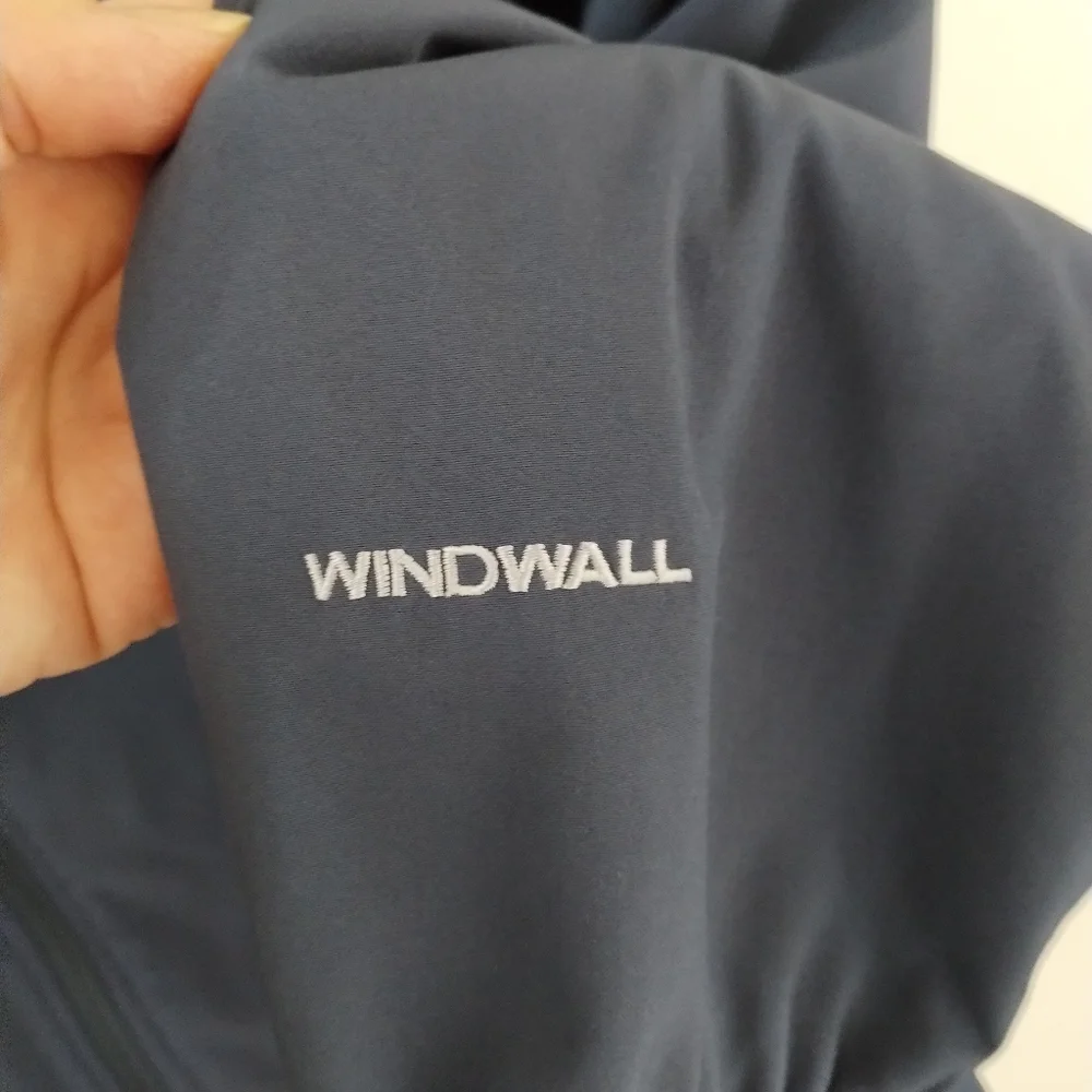 The North Face Navy Windwall Hooded Softshell Jacket Large